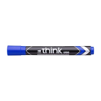Marker Permanent Deli Think, Varf 1.5 mm, Albastru, Pentru Suprafete Multiple, 1 Buc Marker Permanent Deli Think, Varf 1.5 mm, Albastru, Pentru Suprafete Multiple, 1 Buc