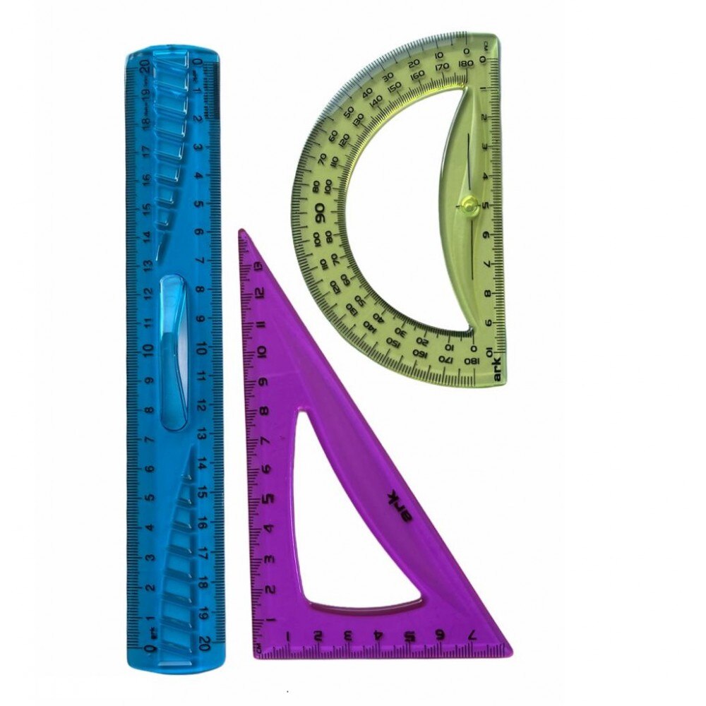 Set geometrie, 3 piese, ARK, 023C