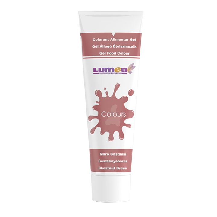 Colorant alimentar gel Maro Castaniu, tub, 30g - Lumea