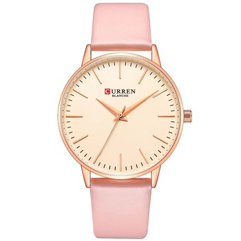 Ceas dama Curren, Afisaj analog, Mecanism Quartz, Casual, Otel inoxidabil, Curea din piele, Afisaj 24 h, Roz Ceas dama Curren, Afisaj analog, Mecanism Quartz, Casual, Otel inoxidabil, Curea din piele, Afisaj 24 h, Roz