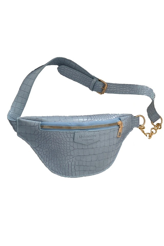 Borseta de dama Alyssa de culoare bleu din piele ecologica, 26 x 13 x 1 cm