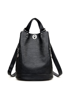 Geanta dama tip rucsac, medie, neagra, piele naturala fina, 290x180x350mm Geanta dama tip rucsac, medie, neagra, piele naturala fina, 290x180x350mm