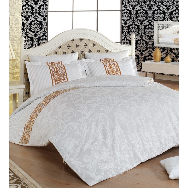 Dupla ágynemű 6 darab luxus szatén, 240 x 260 cm, Bahar Home, Angelica v1