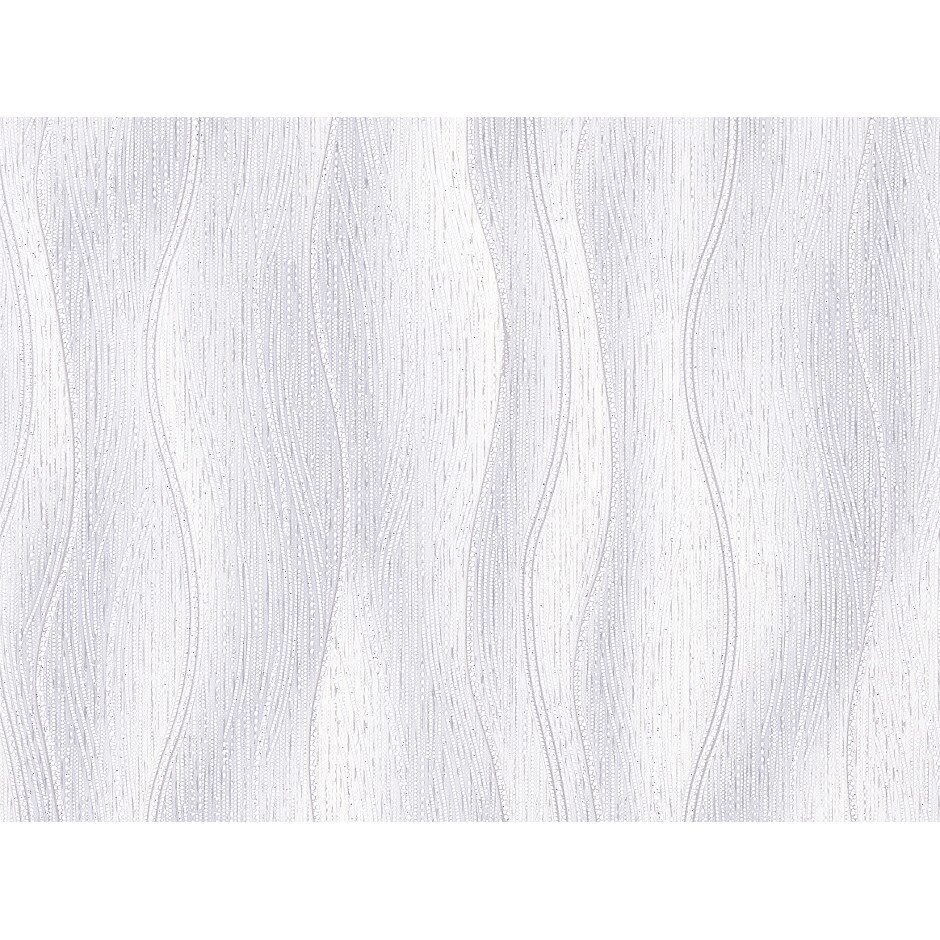 Tapet semilavabil Slavyanski Oboi, acrilic, Dora 4081-10, model fantezie cu dungi, gri-alb, pentru living sau dormitor