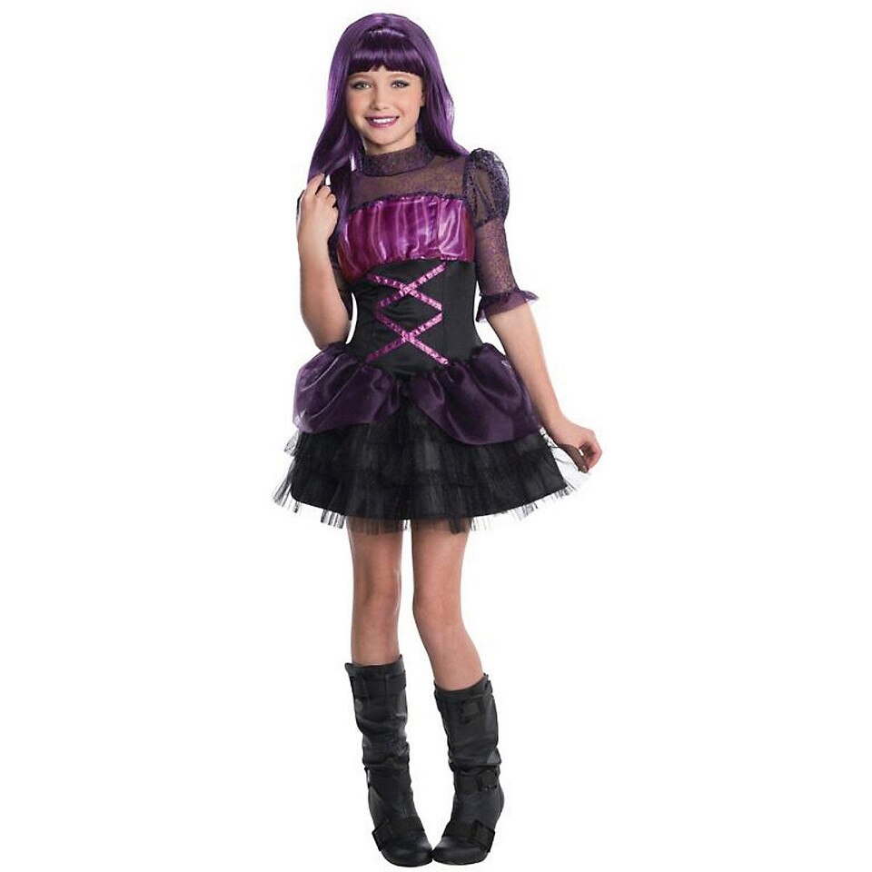 Rochita fete Monster High, Rubies, mov/negru, M (5-7 ani)