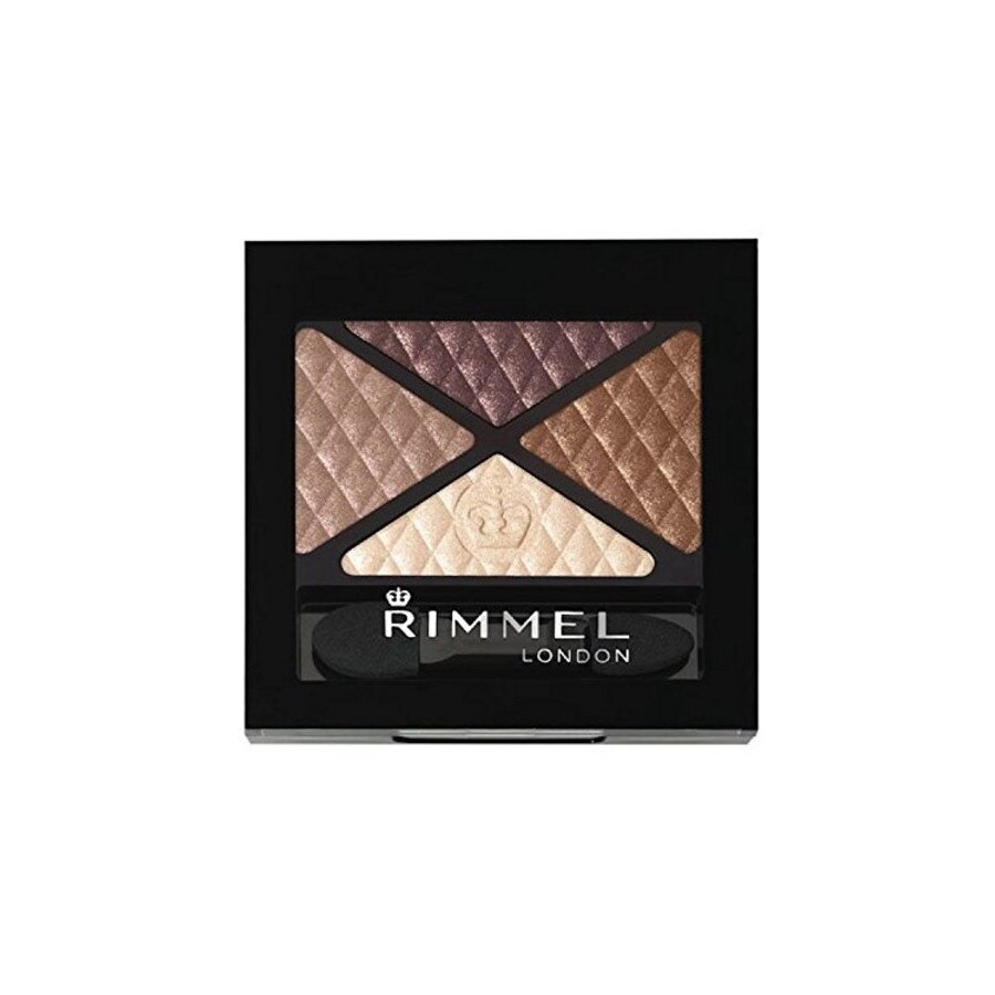 Paleta de farduri Rimmel London Glam'Eyes Quad Eyeshadow, 002 Smokey Brun.