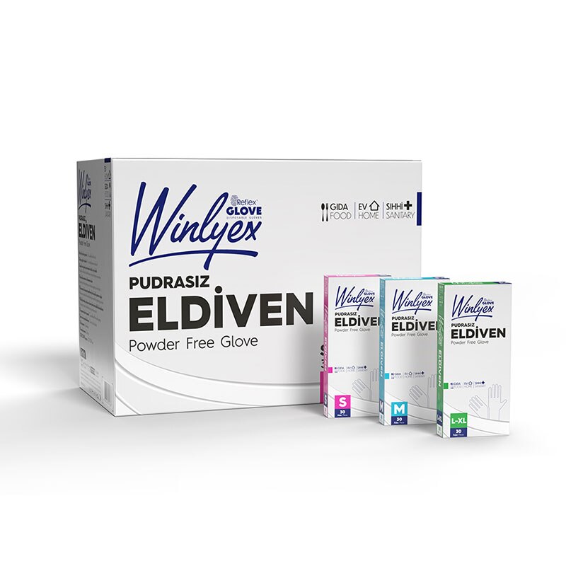 Bax 36 seturi de manusi din TPE, FLEX , 30 bucati, transparente