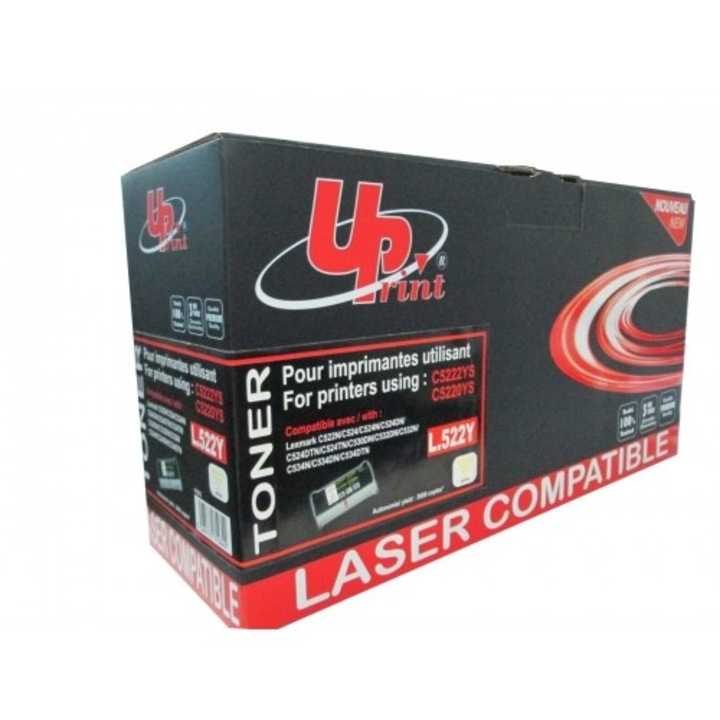 Toner UPRINT LLT522YUP sárga, 3000 oldal, kompatibilis C5222YS / C5220YS
