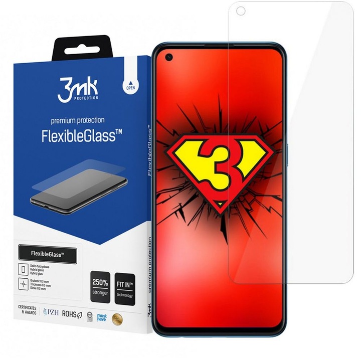 Üvegvédő, 3MK Flexibilis üveg Oppo Reno 5 5G / Find X3 Lite, átlátszó