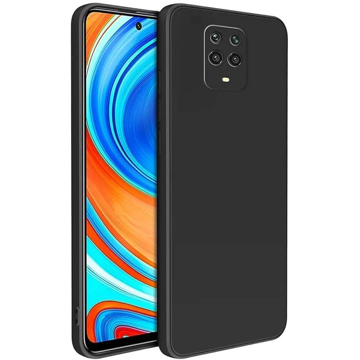 Xiaomi Redmi Note 9 Pro / Note 9S kompatibilis szilikon hátlaptok, matt, fekete