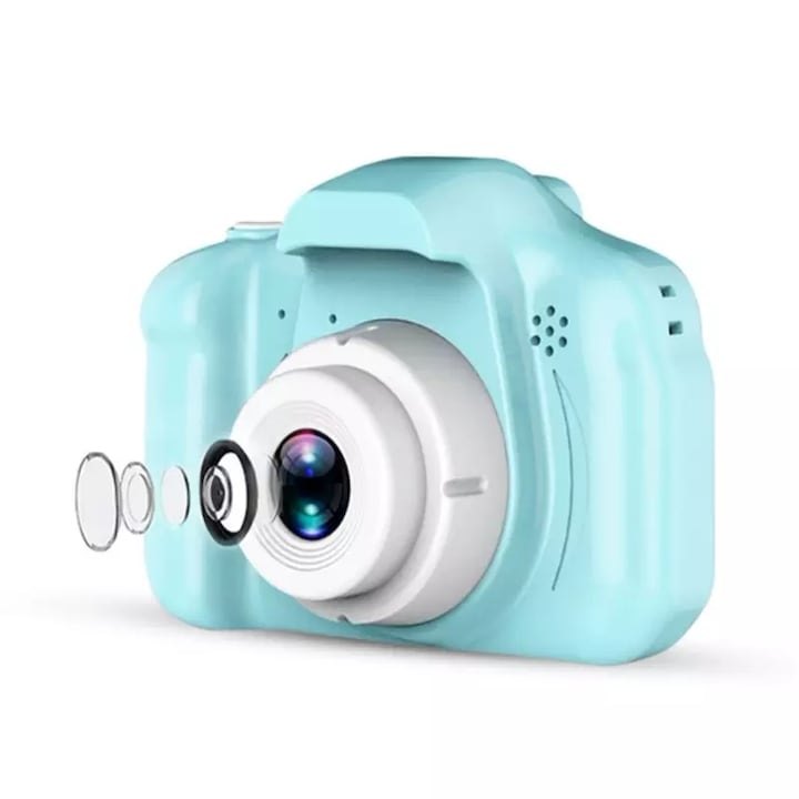 Дигитален детски фотоапарат Yavis Trade, камера за снимки, игри и видео, слот за SD карта, игри, син