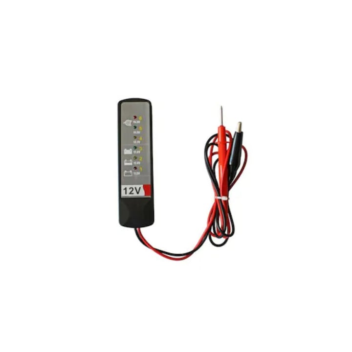 Тестер за алтернатори и акумулатори Yavis Trade, LED дисплей, 12V, Сив