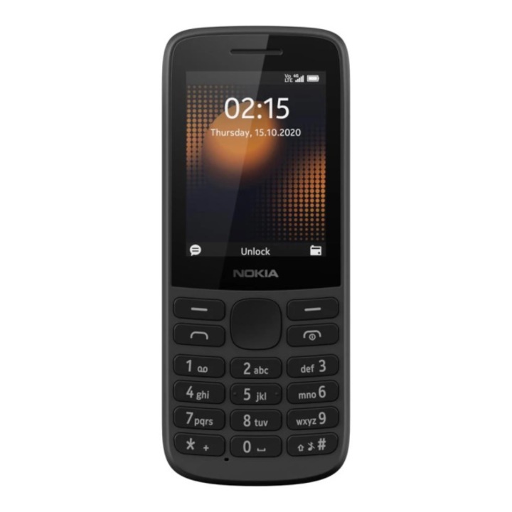 Мобилен телефон Nokia 215, Dual SIM, 4G, Черен