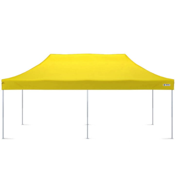 Szuper acél sátor, Kerti sátor 3x6m Sárga oldalfal nélkül