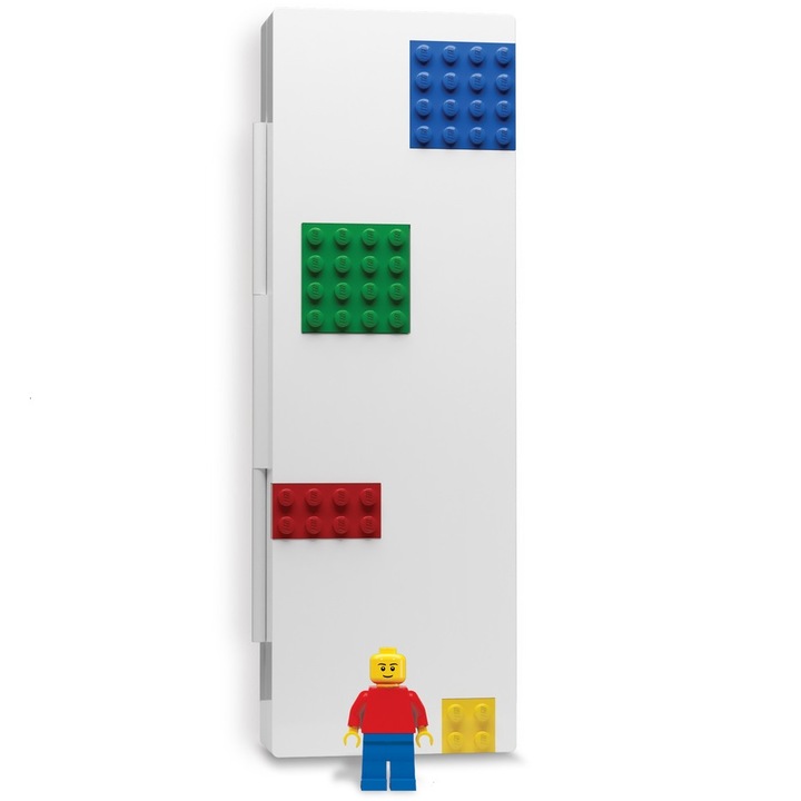 Твърд несесер с минифигурка LEGO, Бял
