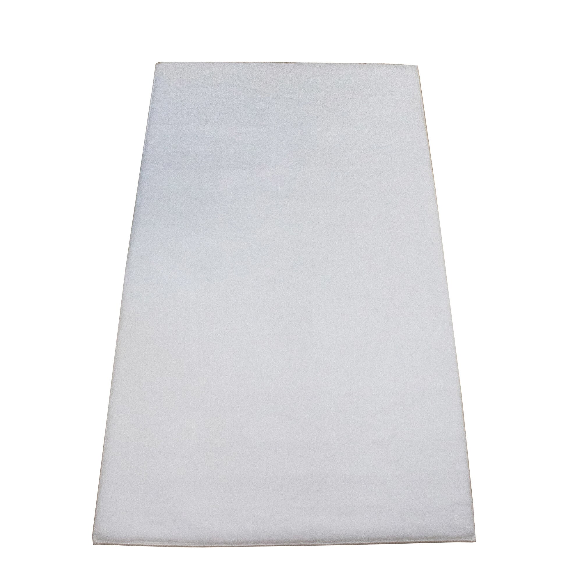 Covor Shaggy tip blanita ,80x150cm, poliester 100%, gramaj 1400g, antislip PVC cu puncte, model rectangular, culoare alb