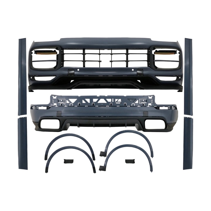 Пълен екстериорен пакет, съвместим с преобразуване на Porsche Cayenne 9Y0 2018-Up в Turbo или Aero Design