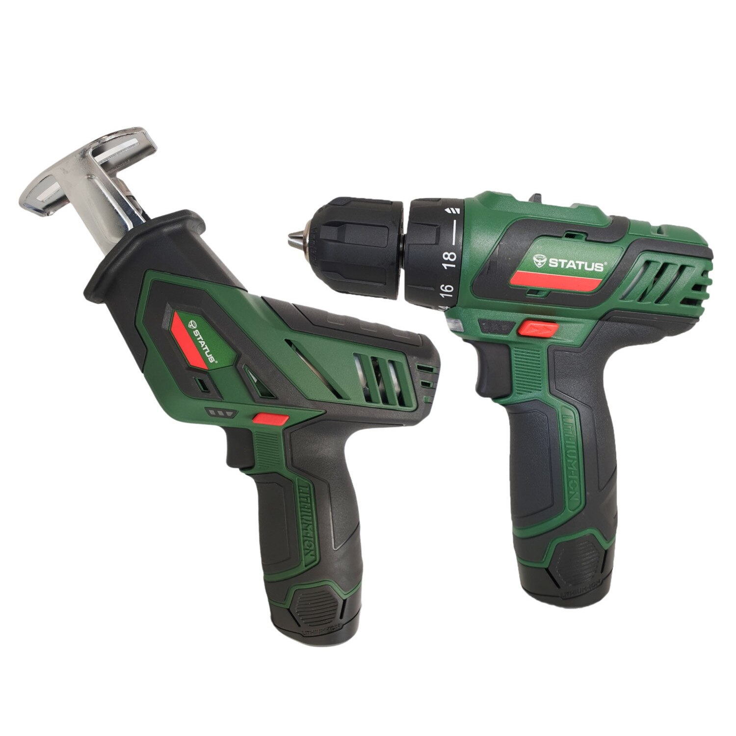 Set Status Fierastrau sabie cu acumulator RS500, 12 V si Autofiletanta cu acumulator CT12Li + Valiza unica + set burghie si panze