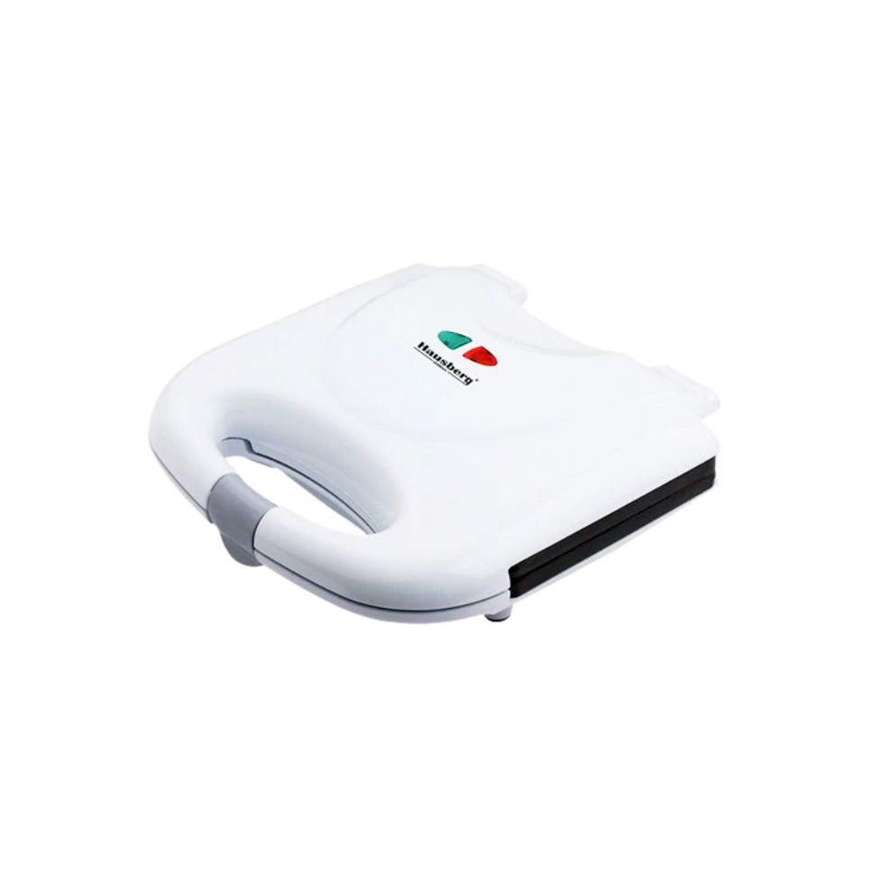 Sandwich Maker Profesional, Putere de 800W, Alimentare 220-240V, Placi antiaderente si antiadezive, Indicator de avertizare LED, Protectie impotriva supraincalzirii, Alb