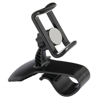 Suport auto pentru telefon, rotativ 360, prindere cu clema pe bord, negru Suport auto pentru telefon, rotativ 360, prindere cu clema pe bord, negru