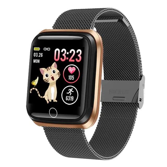 Ceas inteligent, SmartWatch LIGE cu Bluetooth, BPM, MMHG, Functii fitness, Notificari, Calorii, Cronometru S335 Negru