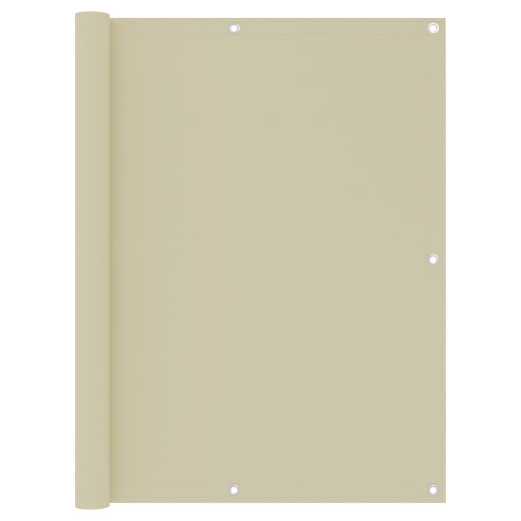 Paravan pentru balcon vidaXL, Tesatura, 120 x 600 cm, Crem