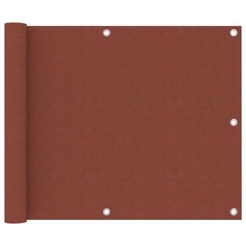 Paravan pentru balcon cu sfoara inclusa, vidaXL, Tesatura, 75 x 300 cm, Caramiziu Paravan pentru balcon cu sfoara inclusa, vidaXL, Tesatura, 75 x 300 cm, Caramiziu