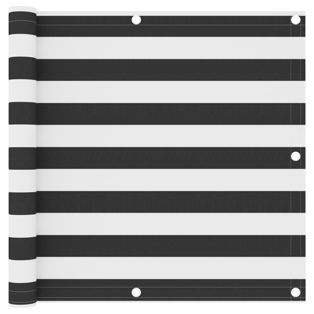 Paravan pentru balcon vidaXL, Tesatura, 90 x 400 cm, Alb/Antracit