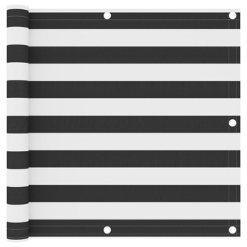 Paravan pentru balcon vidaXL, Tesatura, 90 x 600 cm, Alb/Antracit Paravan pentru balcon vidaXL, Tesatura, 90 x 600 cm, Alb/Antracit