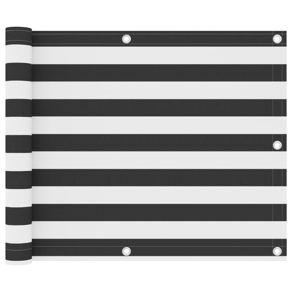 Paravan de balcon, antracit si alb, 75x300 cm, tesatura oxford