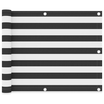 Paravan de balcon, antracit si alb, 75x300 cm, tesatura oxford Paravan de balcon, antracit si alb, 75x300 cm, tesatura oxford