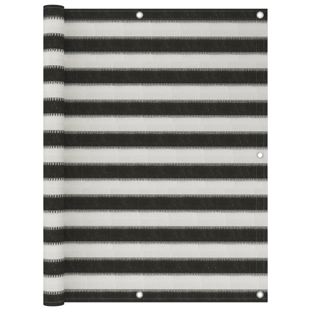 Paravan de balcon, vidaXL, Polietilena, 120 x 400 cm, Antracit/Alb