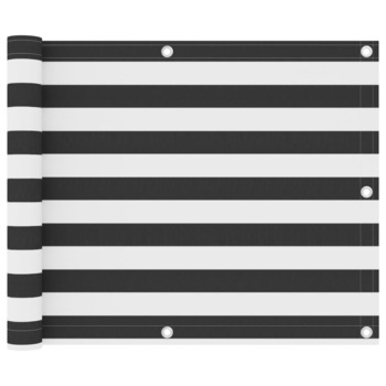 Paravan pentru balcon vidaXL, Tesatura, 75x 400 cm, Alb/Antracit Paravan pentru balcon vidaXL, Tesatura, 75x 400 cm, Alb/Antracit