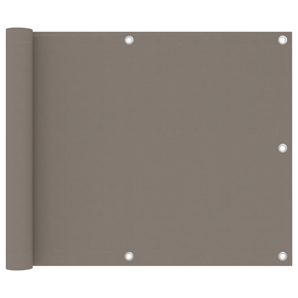Paravan pentru balcon vidaXL, Tesatura, 75 x 500 cm, Gri taupe