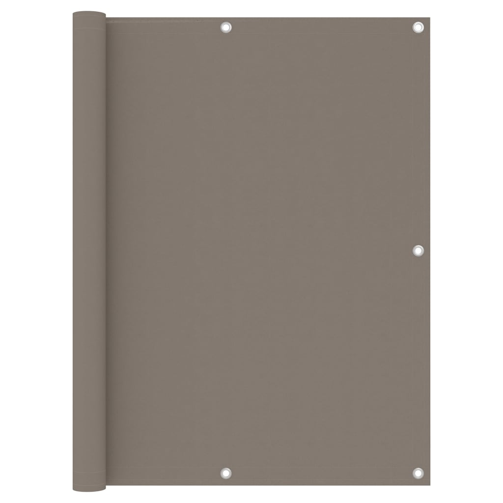 Paravan pentru balcon vidaXL, Tesatura, 120 x 600 cm, Gri taupe