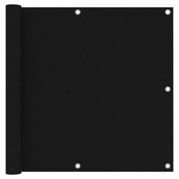 Paravan de balcon, negru, 90 x 500 cm, tesatura oxford Paravan de balcon, negru, 90 x 500 cm, tesatura oxford