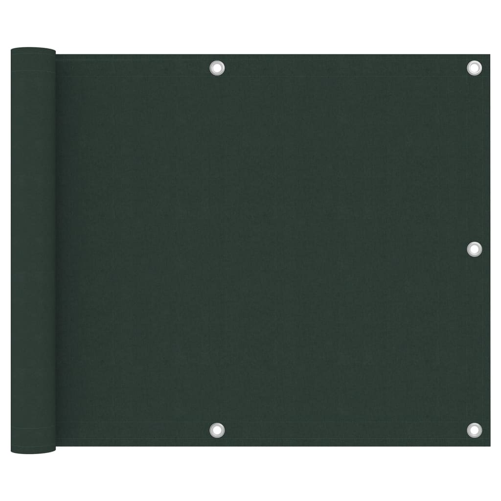 Paravan de balcon, verde inchis, 75x400 cm, tesatura oxford