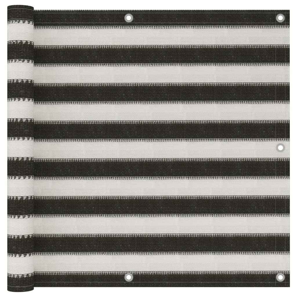 Paravan de balcon, vidaXL, Polietilena, 90 x 300 cm, Antracit/Alb