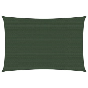 Panza de parasolar pentru exterior in forma dreptunghiulara vidaXL, Polietilena, 350 x 450 cm, Verde inchis Panza de parasolar pentru exterior in forma dreptunghiulara vidaXL, Polietilena, 350 x 450 cm, Verde inchis