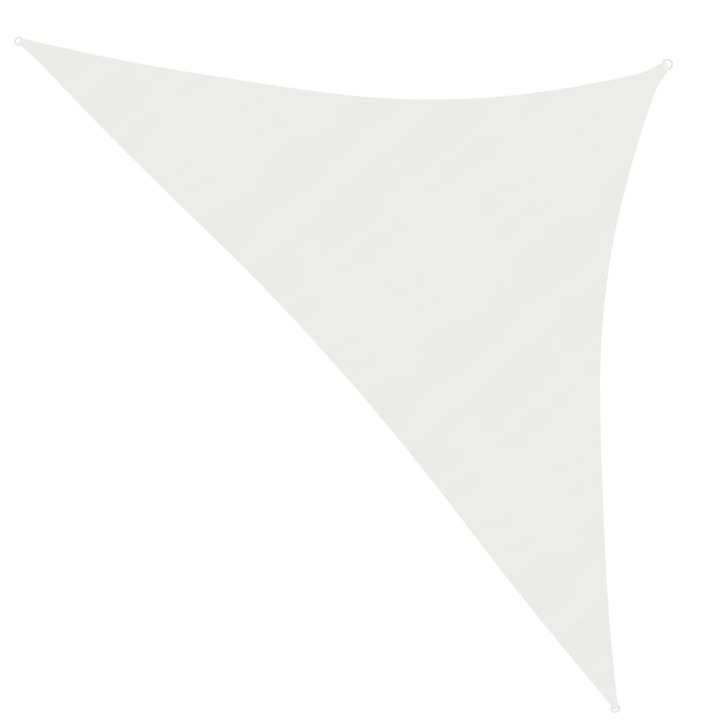Copertina panza de parasolar in forma de triunghi vidaXL, Tesatura, 500 x 500 x 600 cm, Alb