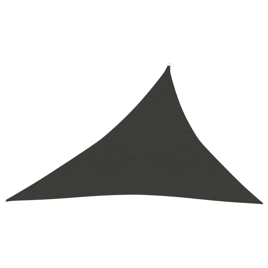 Panza de parasolar de exterior in forma triunghiulara vidaXL, Polietilena, 400 x 500 x 680 cm, Antracit