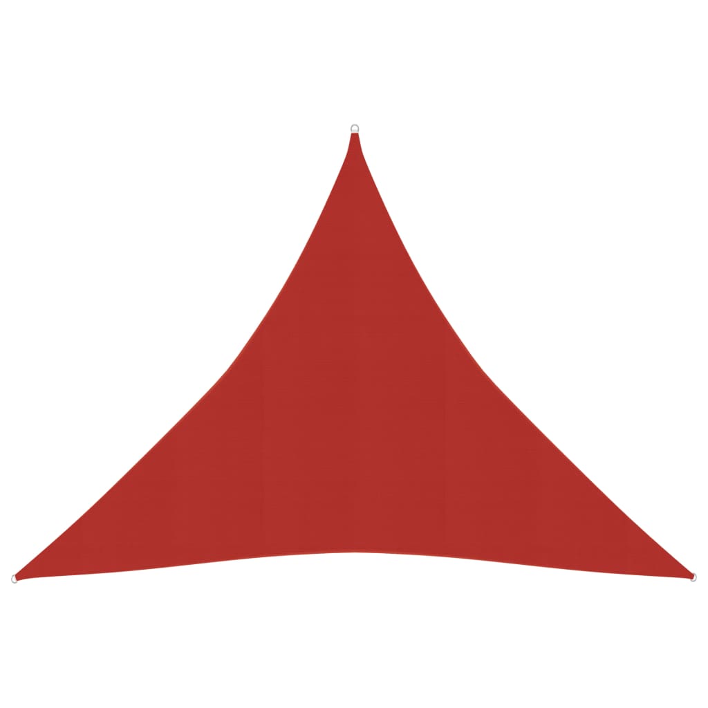 Panza de parasolar de exterior in forma triunghiulara vidaXL, Polietilena, 400 x 400 x 400 cm, Rosu