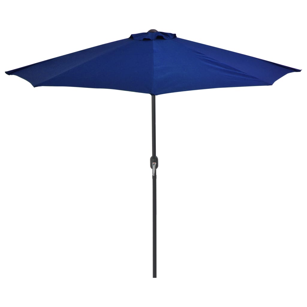 Umbrela de balcon, vidaXL, Tesatura/Otel/Aluminiu, 270 x 135 x 245 cm, Albastru