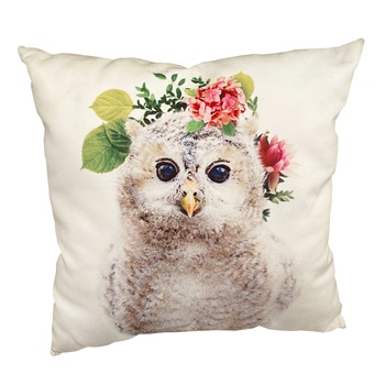 Perna decorativa, Bufnita Boho, plus imprimat 40X40 cm Perna decorativa, Bufnita Boho, plus imprimat 40X40 cm