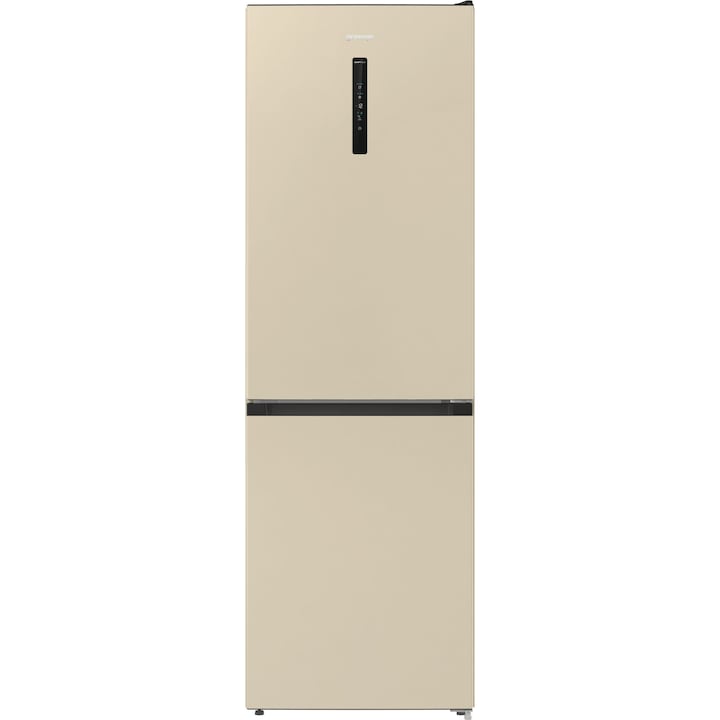 Gorenje NRK6192AC4 alulfagyasztós hűtőszekrény, 302 l, M: 185 cm, Convert Freshzone, CrispZone, Gyorsfagyasztás, E energiaosztály, Bézs