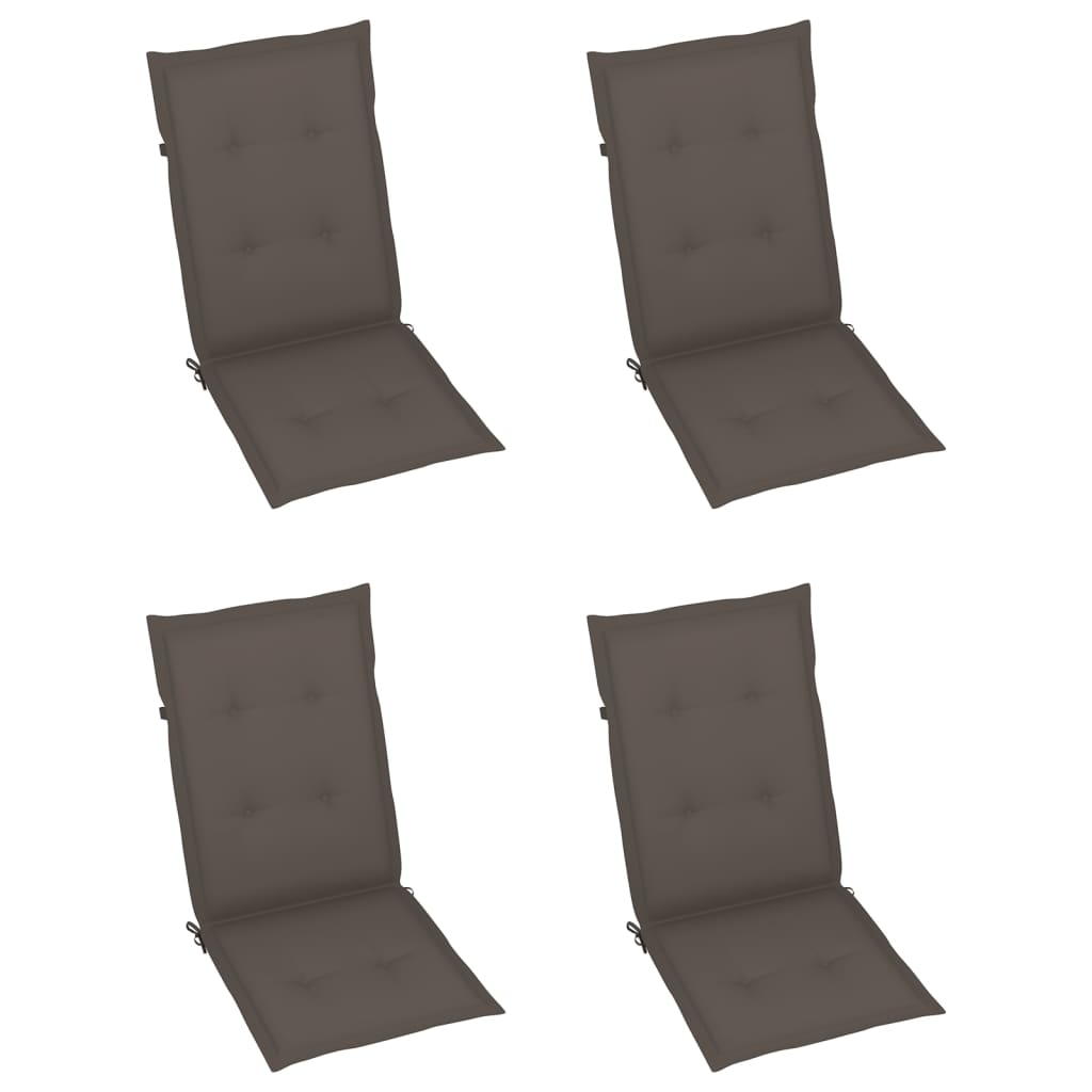 Set perne scaun de gradina, 4 buc gri taupe, 120 x 50 x 3 cm 47541