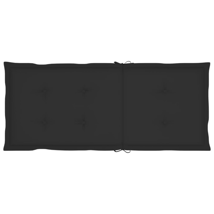 vidaXL, Kerti székpárna készlet, 6 db, fekete, 120x50x4 cm 314111