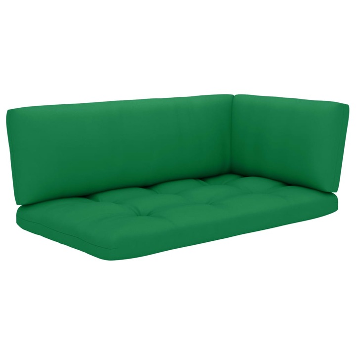 Set perne de paleti vidaXL, 3 buc, verde, material textil, 4.05 kg