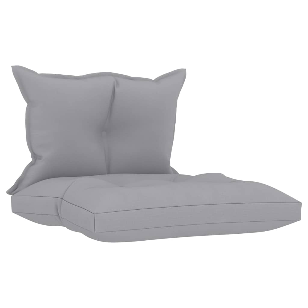 Set de 2 perne pentru canapea din paleti, vidaXL, Tesatura, 61.5 x 60 x 10 cm, Gri