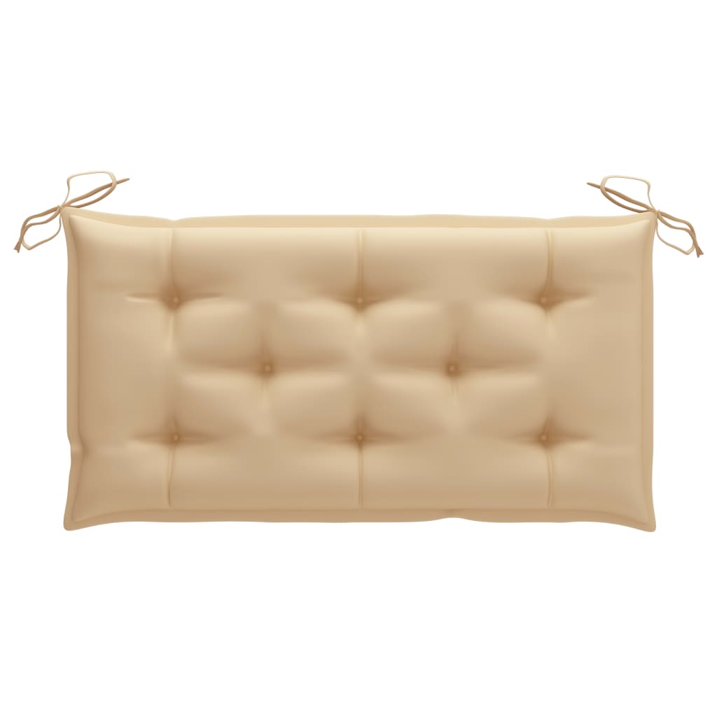 Perna pentru banca de gradina, vidaXL, Poliester, 100 x 50 x 7 cm, Bej
